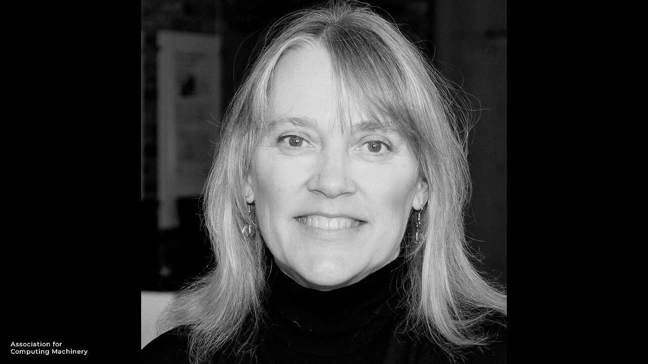 Black and white profile picture of Vicki L. Hanson. Photo credits: Association for Computing Machinery.